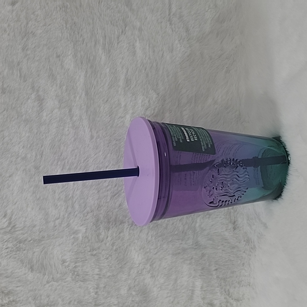 Starbucks Purple & Teal Recycled Glass 16oz Tumbler